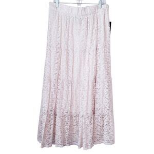 Studio 253 Ivory Lace Tiered Maxi  Skirt